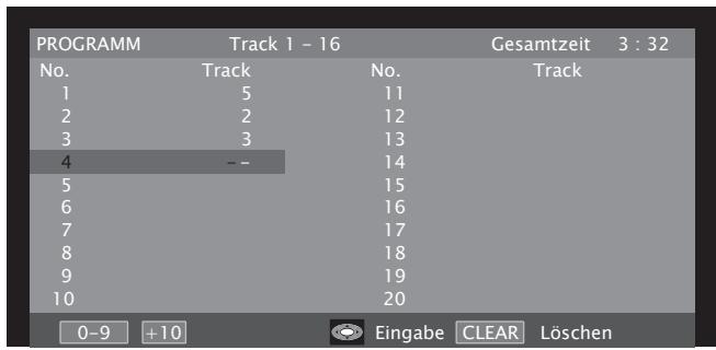 DENON DBP-A100 - Wiedergabe mit fest definierter Reihenfolge (Programmierte Wiedergabe) - 1