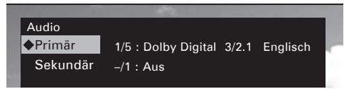 DENON DBP-A100 - Wechseln zwischen Primär-/ Sekundäraudio einer BD - 2