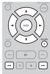 DENON DBP-A100 - □ Angezeigte Seite wechseln - 1