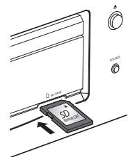 DENON DBP-A100 - Einstecken einer SD-Speicherkarte - 1