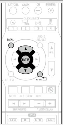 DENON DHT-1312BA - Fonctionnement du menu - 1
