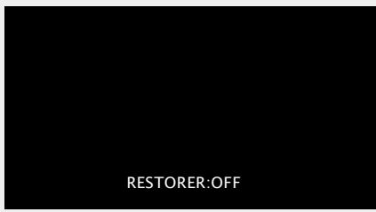 DENON DHT-1312BA - Appuyez sur RESTORER pour sélectionner "ON" ou "OFF". - 1