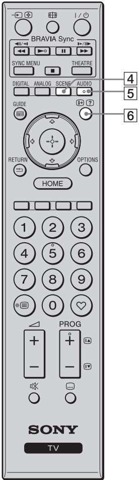 SONY BRAVIA RM-ED016 - Contrôles de la télécommande et du télévisueur - 4