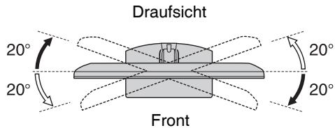 SONY BRAVIA RM-ED016 - Einstellen des Bildbetrachtungswinkels - 1