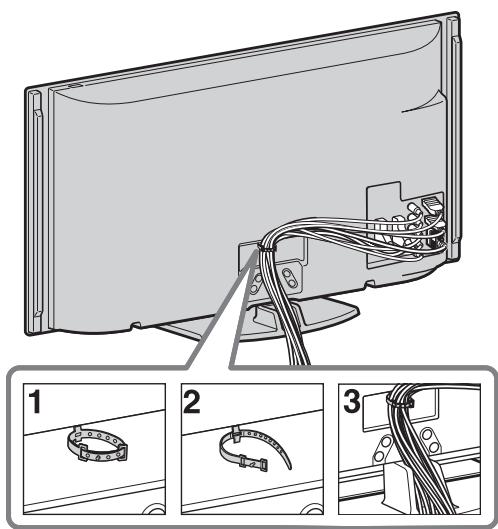 SONY BRAVIA RM-ED016 - 4: Sujeción de los cables - 1