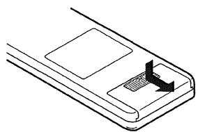 DENON RC 853 - Inserting the batteries - 1