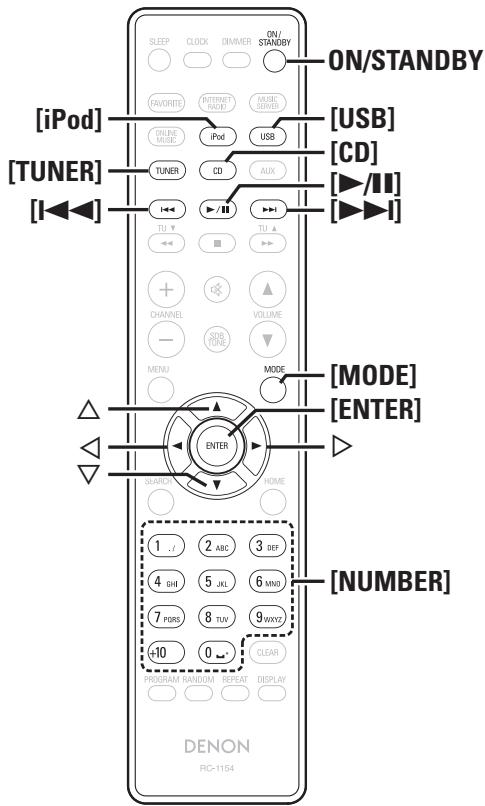 DENON RCD-N7E2 - Symboles utilisés pour indiquer les touches dans ce manuel - 2
