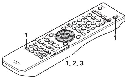 DENON 3910 - Lorsque "CHOIX DE MENU" est sélectionnée - 1