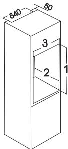 ZANUSSI ZBA 6160 A - Dimensions de la niche - 1