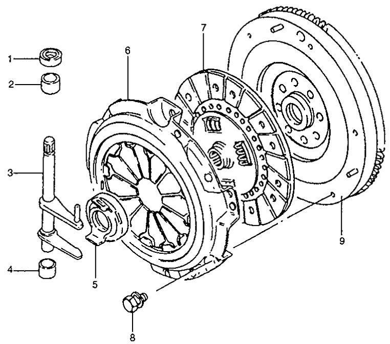 SUZUKI BALENO - CARTER d'embrayage, DISQUE d'embrayage et VOLANT - 1