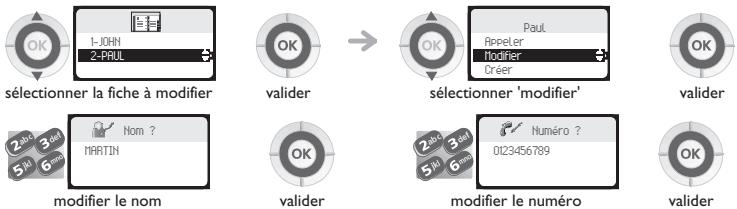 ALCATEL-LUCENT 400 DECT HANDSET - Modifier une fiche du répertoire personnel - 2