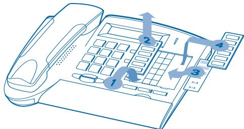 ALCATEL-LUCENT PREMIUM REFLEXES 4020 - Placer les étiquettes des touches programmables - 1