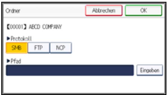 RICOH AFICIO MP301SP - Speichern eines SMB-Ordners - 3