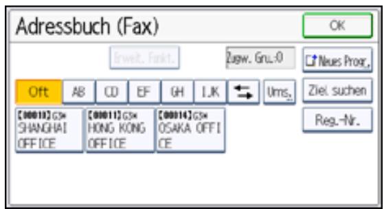 RICOH AFICIO MP301SP - Wechseln der Art der Titel im Adressbuch - 1