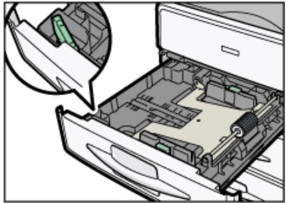RICOH AFICIO MP301SP - Ändern des Papierformats in Magazin 1 - 6