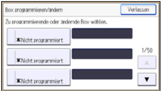 RICOH AFICIO MP301SP - Programmieren/Ändern von Transferboxen - 1