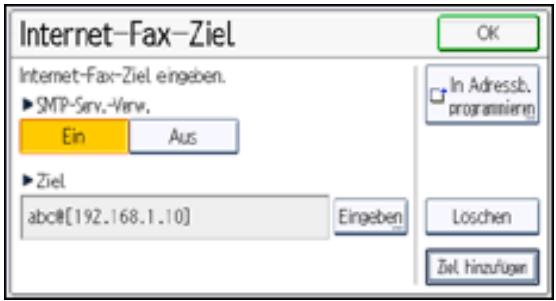 RICOH AFICIO MP301SP - Senden von Internet-Fax / E-Mail unter Umgebung des SMTP Servers - 1