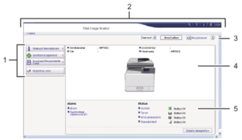 RICOH AFICIO MP301SP - Anzeige der Startseite - 1