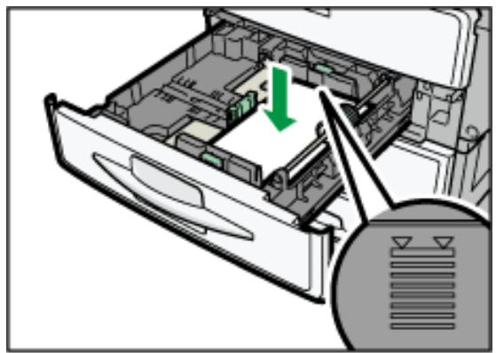 RICOH AFICIO MP301SP - Einlagen von Papier in Magazin 1 - 3
