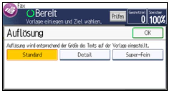 RICOH AFICIO MP301SP - Legen Sie die Auflösung fest, und drücken Sie dann zweimal [OK]. - 1