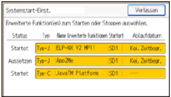 RICOH AFICIO MP301SP - Typen erweiterter Funktionen - 1