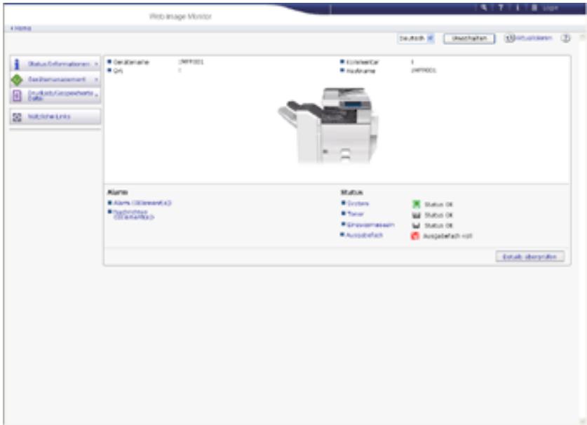 RICOH AFICIO MP301SP - Anmeldung als Administrator - 1