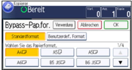 RICOH AFICIO MP301SP - Kopieren auf Standardpapierformat über den Bypass - 1