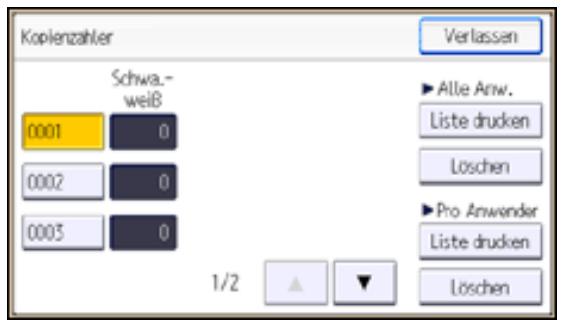 RICOH AFICIO MP301SP - Ausdrucken der Zähler für jeder Anwender - 2