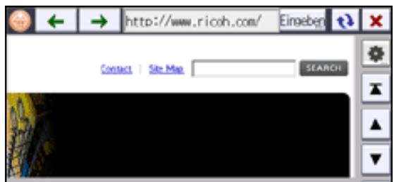 RICOH AFICIO MP301SP - Webseiten über das Bedienfeld-Display anzeigen - 2