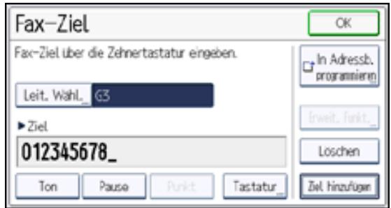 RICOH AFICIO MP301SP - Registrieren der eingegebenen Ziele im Adressbuch - 1
