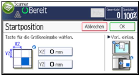 RICOH AFICIO MP301SP - Scaneinstellungen im Bildschirm für benutzerdefinierte Formate - 2