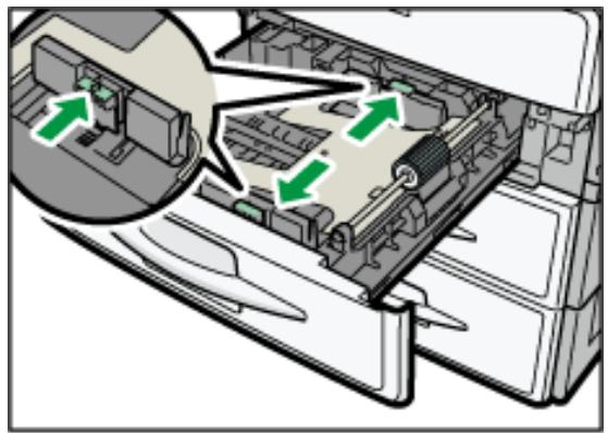 RICOH AFICIO MP301SP - Ändern des Papierformats in Magazin 1 - 3
