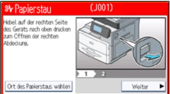 RICOH AFICIO MP301SP - Gestautes Papier entfernen - 3