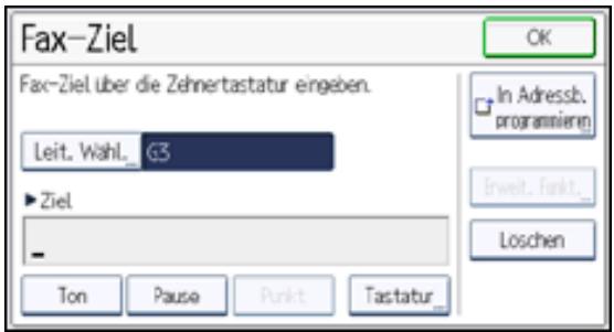 RICOH AFICIO MP301SP - Eingeben einer Pause - 1