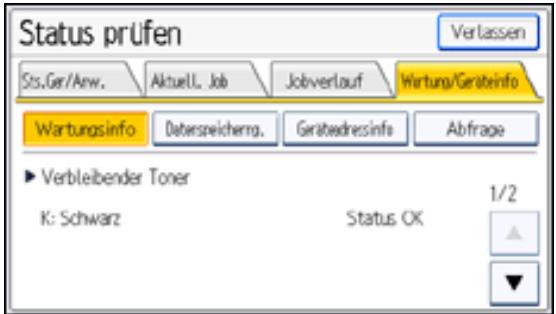 RICOH AFICIO MP301SP - Drucken Sie die jeweilige Taste und überprüfen Sie den Inhalt. - 1