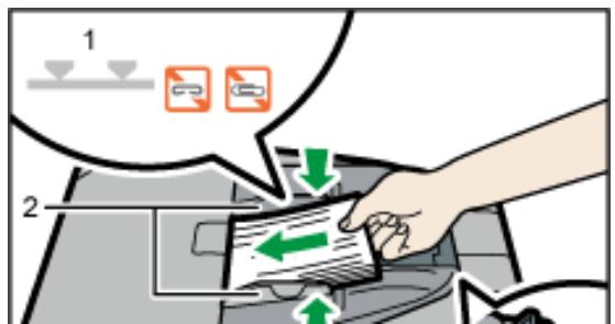 RICOH AFICIO MP301SP - Einlagen von Vorlagen in den automatischen Vorlageneinzug - 1