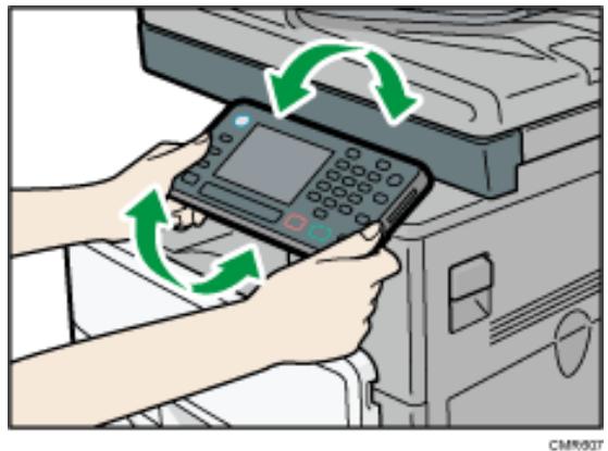 RICOH AFICIO MP301SP - Einstellen des Bedienfeldwinkels - 1
