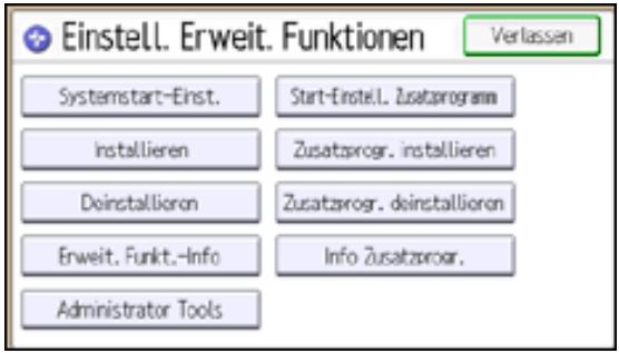 RICOH AFICIO MP301SP - Anhalten von erweiterten Funktionen über das Bedienfeld - 1