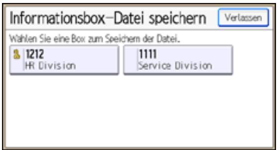 RICOH AFICIO MP301SP - Speichern von Dokumenten in der Informationsbox - 2