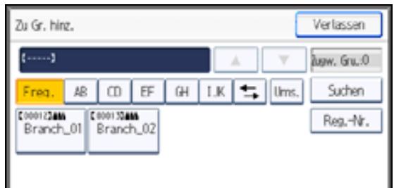 RICOH AFICIO MP301SP - Hinzufügen einer Gruppe zu einer anderen Gruppe - 1
