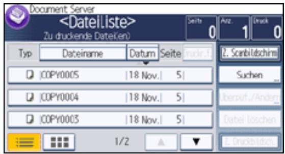 RICOH AFICIO MP301SP - Wahlen Sie das zu Löschende Dokument. - 1