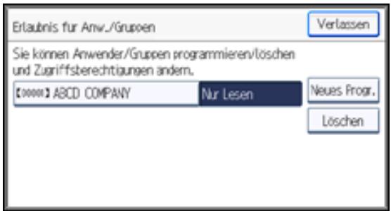 RICOH AFICIO MP301SP - Zuweisen des Anwenders und der Zugriffsprivilegien für die gespeicherten Dokumente des Anwenders - 3