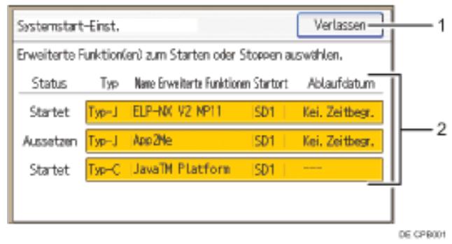 RICOH AFICIO MP301SP - Bildschirm Systemstart- Einstein. des Bedienfelds - 1