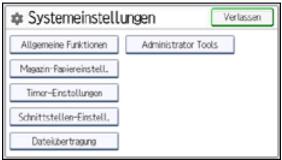 RICOH AFICIO MP301SP - Konfiguration der Netzwerkeinstellungen in den [Systemeinstellungen] - 2
