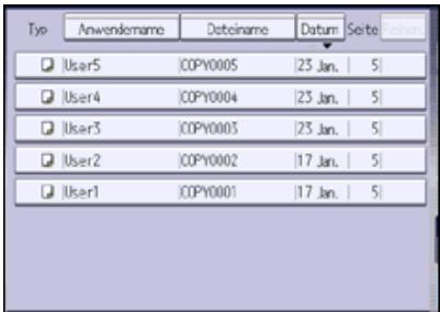 RICOH AFICIO MP6002 - Wahlen Sie das zu Löschende Dokument. - 1