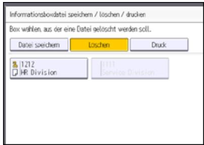 RICOH AFICIO MP6002 - Informationsbox-Dokumente loschen - 2