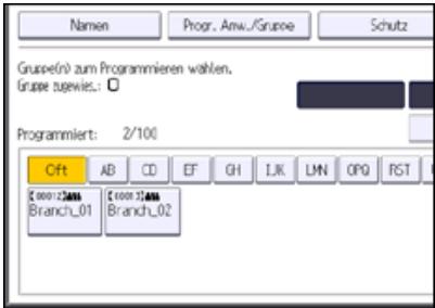 RICOH AFICIO MP6002 - Hinzufugen einer Gruppe zu einer anderen Gruppe - 1