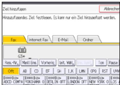 RICOH AFICIO MP6002 - Hinzufugen eines Ziels zu einer Standby-Datei - 3