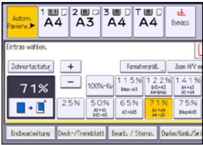 RICOH AFICIO MP6002 - Wahlen Sie einen Reprofaktor und drucken dann auf [OK]. - 1