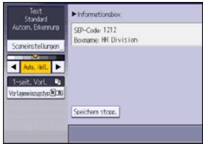 RICOH AFICIO MP6002 - Speichern von Dokumenten in der Informationsbox - 3